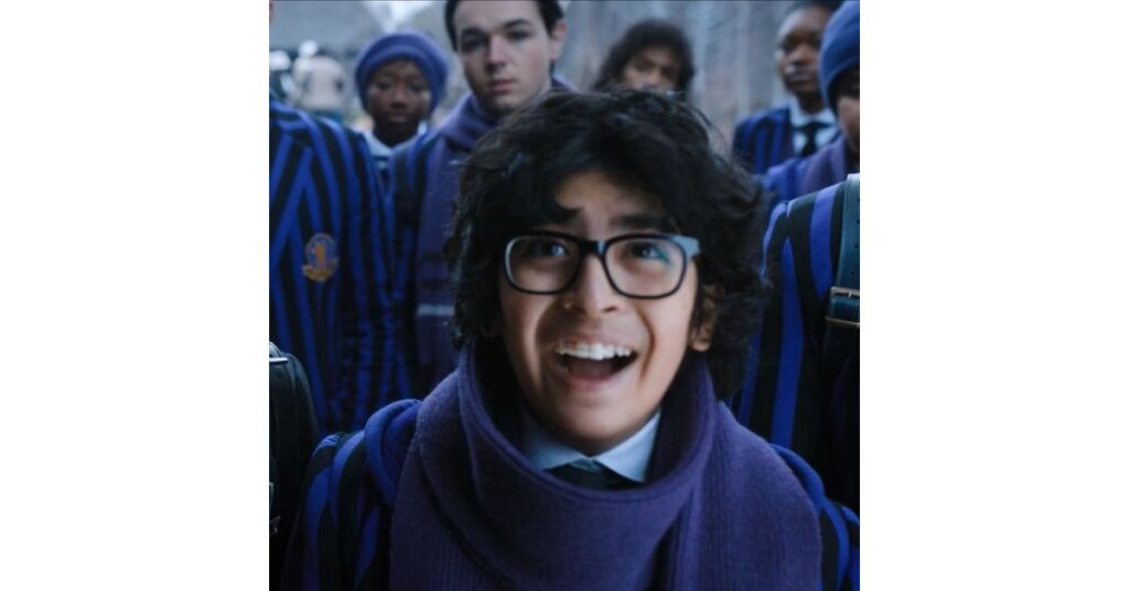 Moosa Mostafa portrays Eugene, a fellow student at Nevermore, who joins Wednesday on her adventures and eventually becomes her friend.