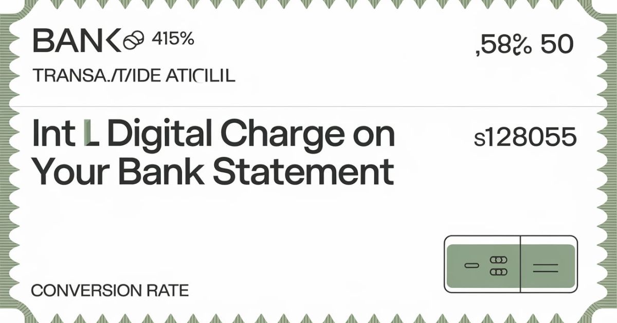 What is Int l digital charge on your bank statement?